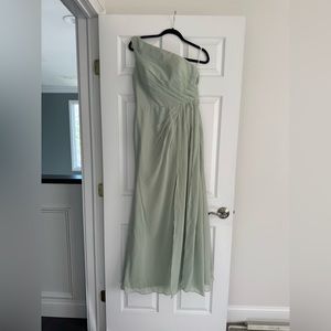 Women's Sage Green One Shoulder Bridesmaid Dress Size 4